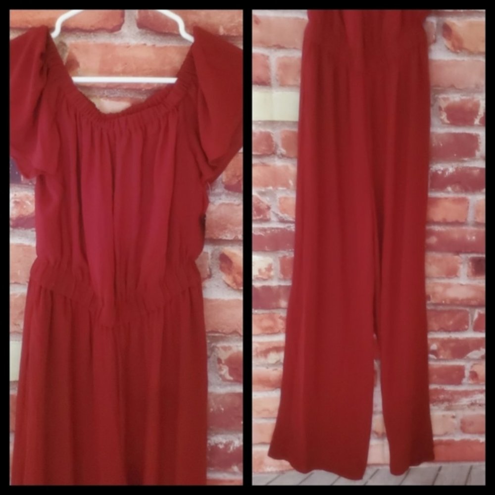 Rachel Rachel Roy Off Shoulder Jumpsuit Medium NWT - Picture 2 of 3